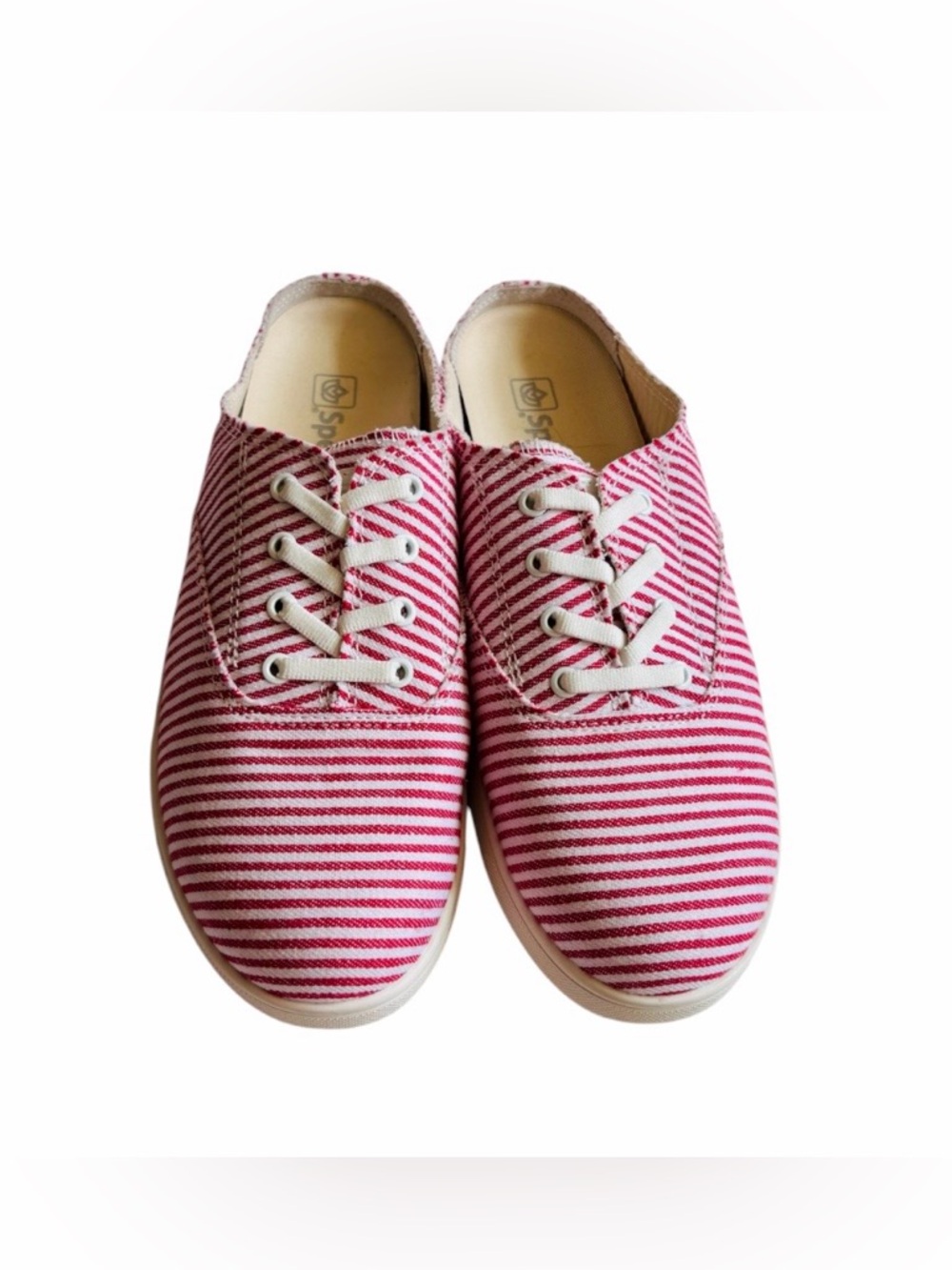 NWT Spenco Women's Santa Rosa Red Stripe Mule. Size 10